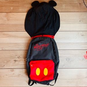Mickey Mouse Backpack w detachable Hoodie.